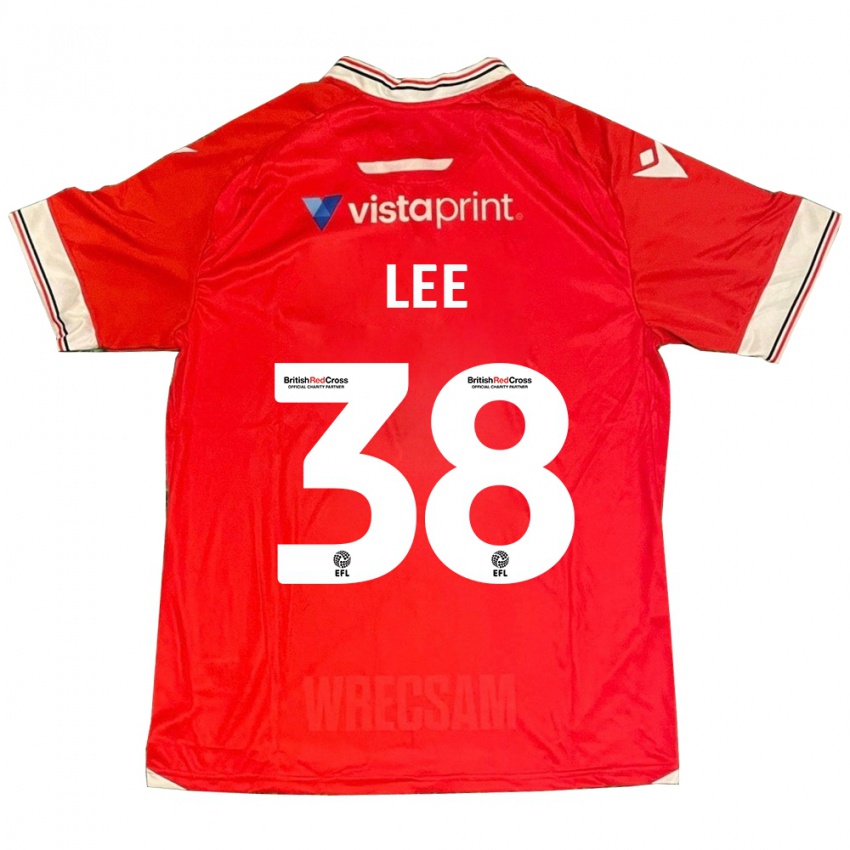 Mænd Elliot Lee #38 Rød Hjemmebane Spillertrøjer 2023/24 Trøje T-Shirt