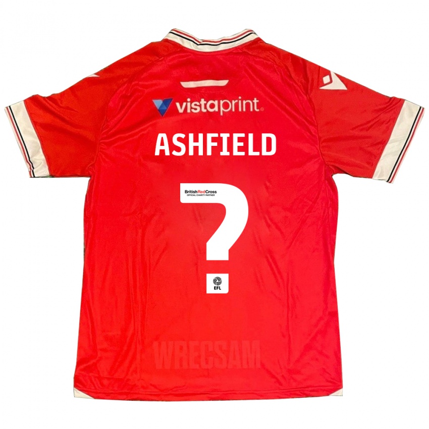 Mænd Harry Ashfield #0 Rød Hjemmebane Spillertrøjer 2023/24 Trøje T-Shirt