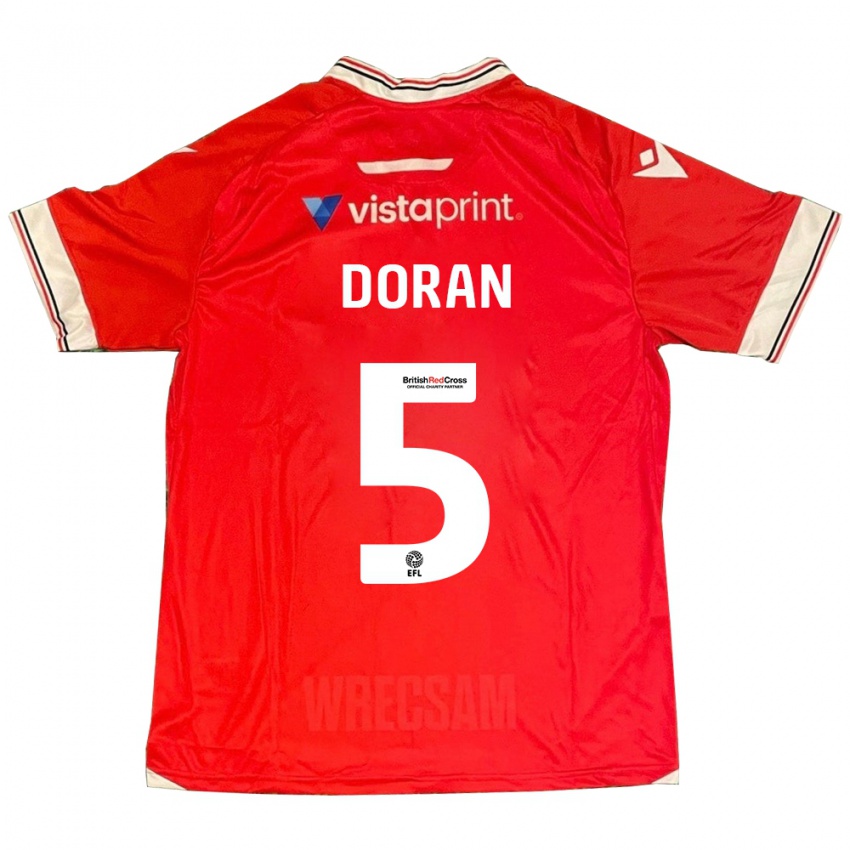 Mænd Louisha Doran #5 Rød Hjemmebane Spillertrøjer 2023/24 Trøje T-Shirt