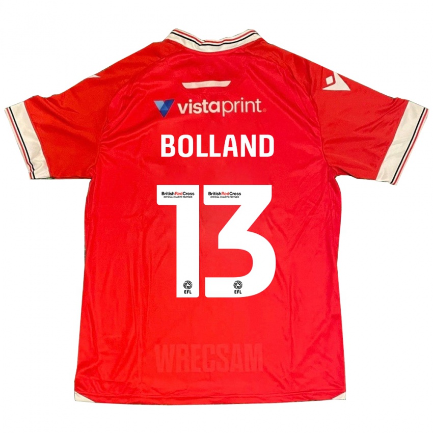 Mænd Charlotte Bolland #13 Rød Hjemmebane Spillertrøjer 2023/24 Trøje T-Shirt