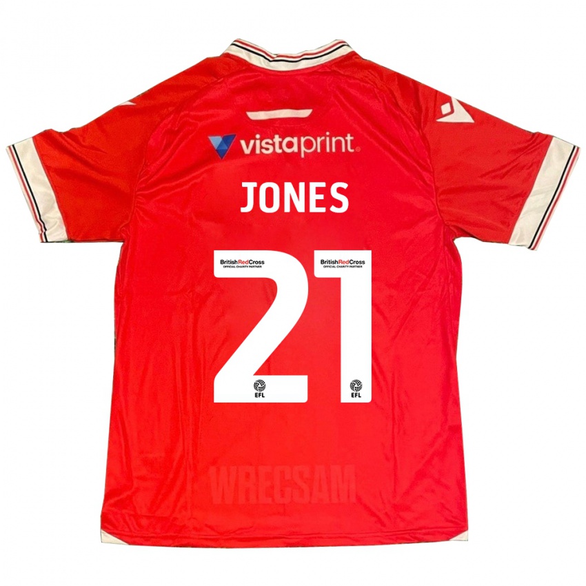 Mænd Lili Jones #21 Rød Hjemmebane Spillertrøjer 2023/24 Trøje T-Shirt
