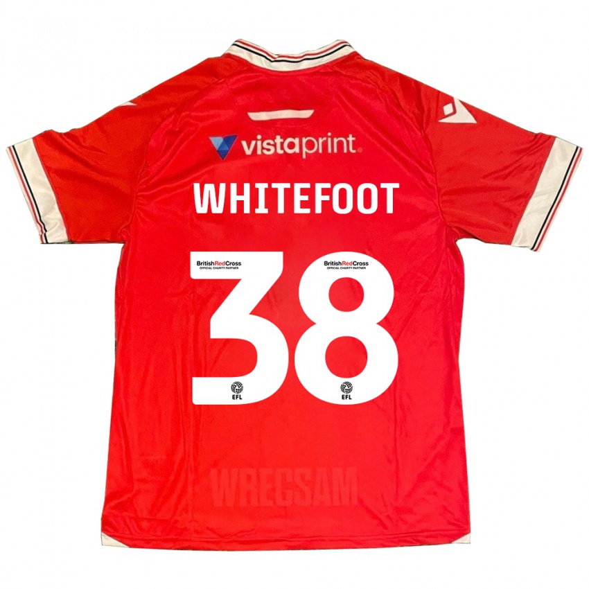 Mænd Lily Whitefoot #38 Rød Hjemmebane Spillertrøjer 2023/24 Trøje T-Shirt