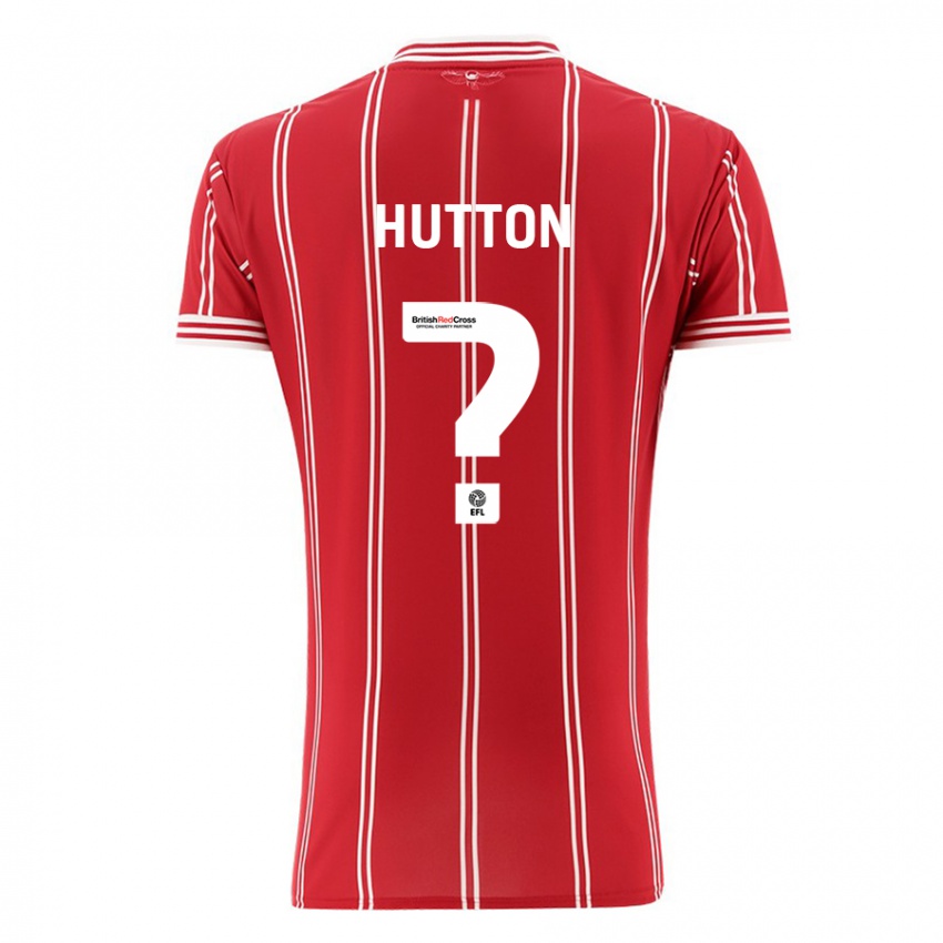 Mænd Callum Hutton #0 Rød Hjemmebane Spillertrøjer 2023/24 Trøje T-Shirt