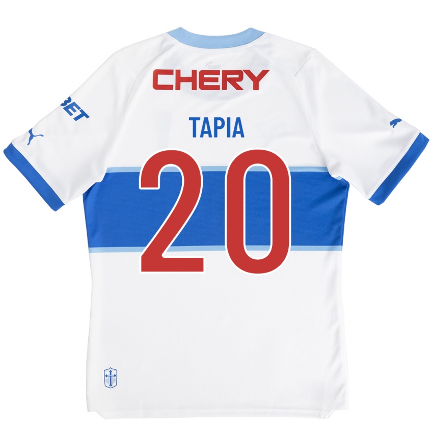 Mænd Gonzalo Tapia #20 Hvid Hjemmebane Spillertrøjer 2023/24 Trøje T-Shirt