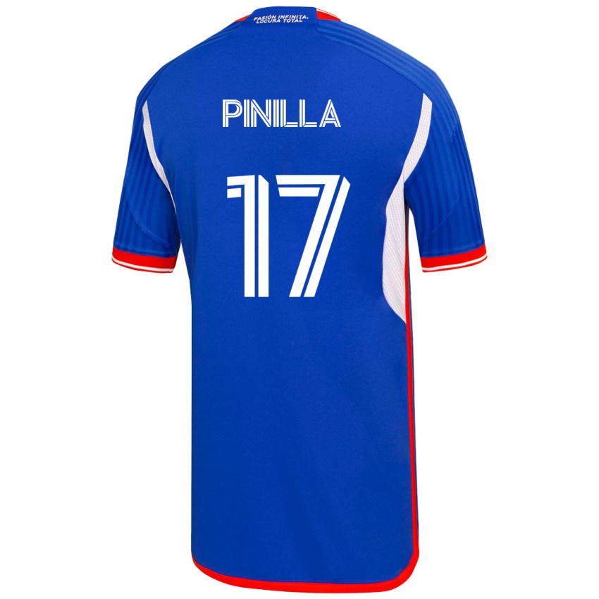 Mænd Fernanda Pinilla #17 Blå Hjemmebane Spillertrøjer 2023/24 Trøje T-Shirt