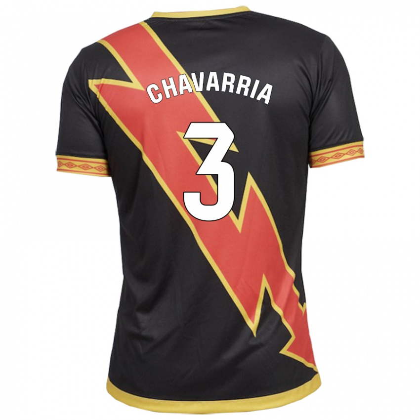Mænd Pep Chavarría #3 Sort Udebane Spillertrøjer 2023/24 Trøje T-Shirt