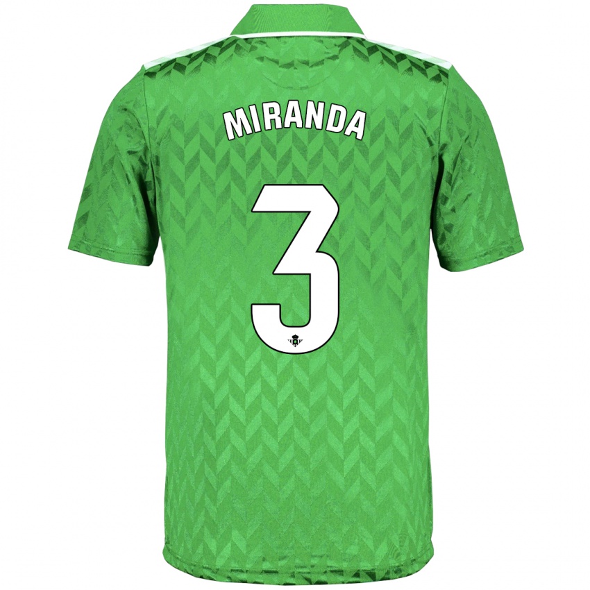 Mænd Juan Miranda #3 Grøn Udebane Spillertrøjer 2023/24 Trøje T-Shirt