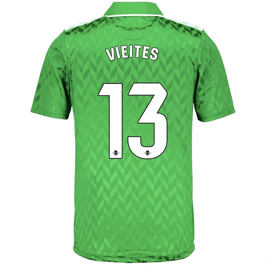 Mænd Fran Vieites #13 Grøn Udebane Spillertrøjer 2023/24 Trøje T-Shirt