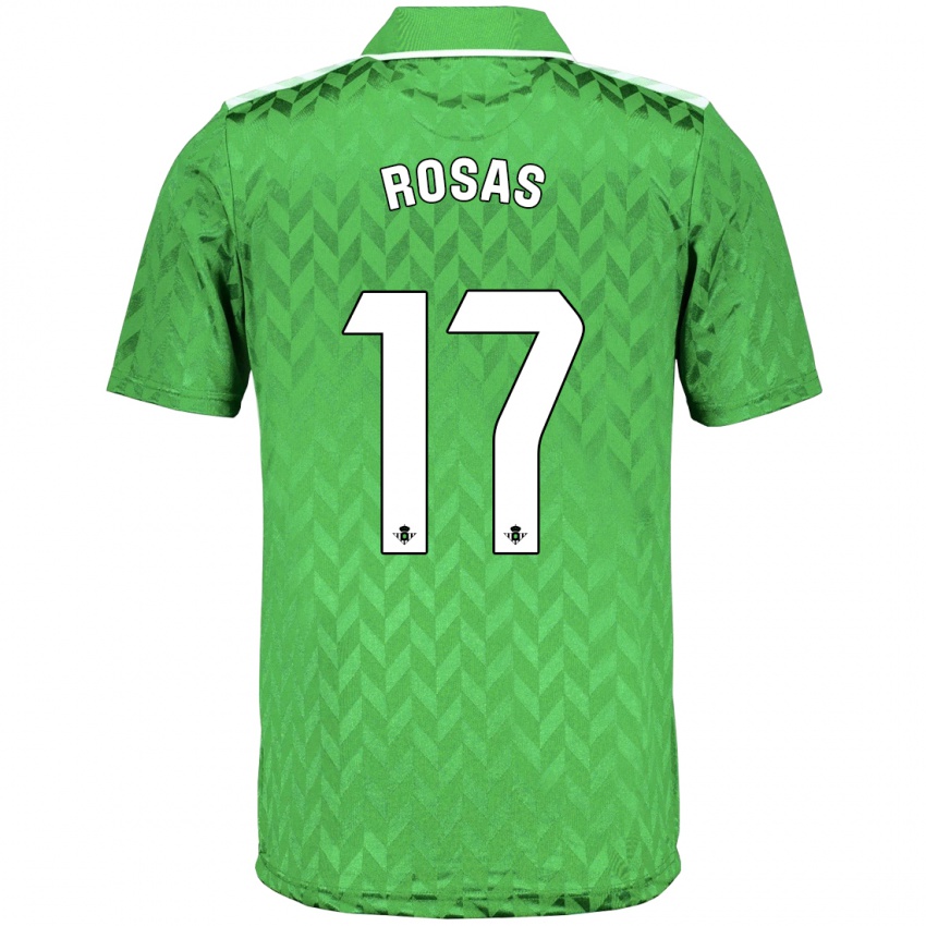 Mænd Berto Rosas #17 Grøn Udebane Spillertrøjer 2023/24 Trøje T-Shirt