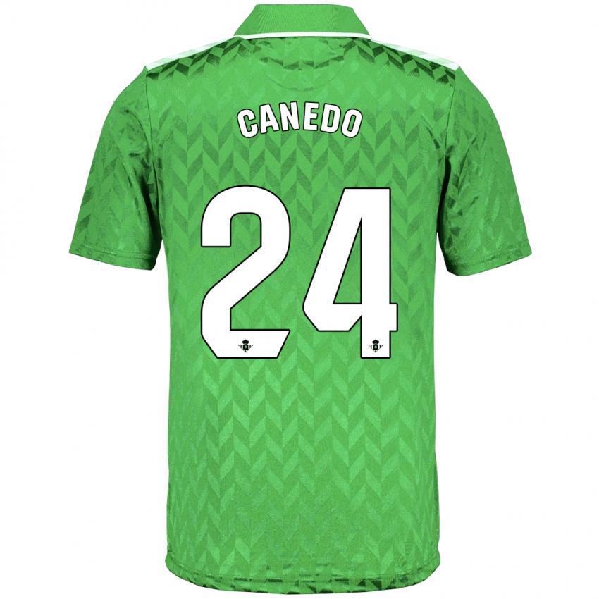 Mænd Damián Canedo #24 Grøn Udebane Spillertrøjer 2023/24 Trøje T-Shirt