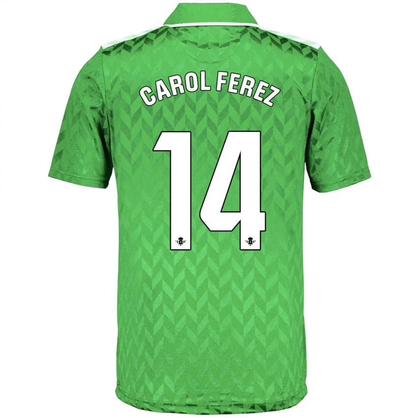 Mænd Carolina Férez Méndez #14 Grøn Udebane Spillertrøjer 2023/24 Trøje T-Shirt