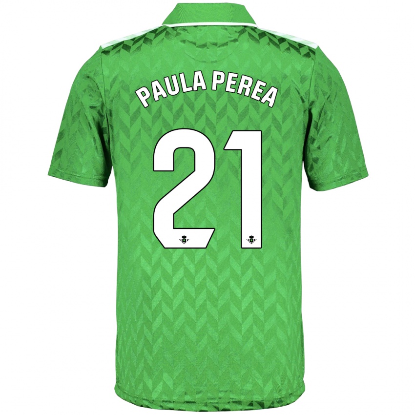 Mænd Paula Perea Ramírez #21 Grøn Udebane Spillertrøjer 2023/24 Trøje T-Shirt