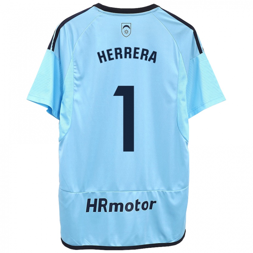 Mænd Sergio Herrera #1 Blå Udebane Spillertrøjer 2023/24 Trøje T-Shirt