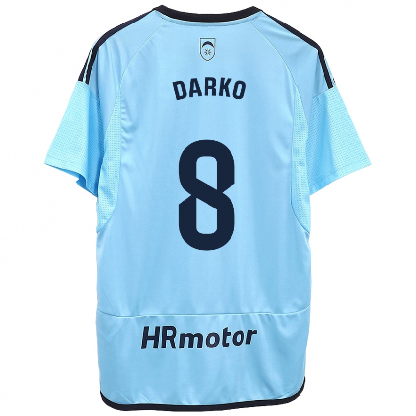 Mænd Darko Brasanac #8 Blå Udebane Spillertrøjer 2023/24 Trøje T-Shirt