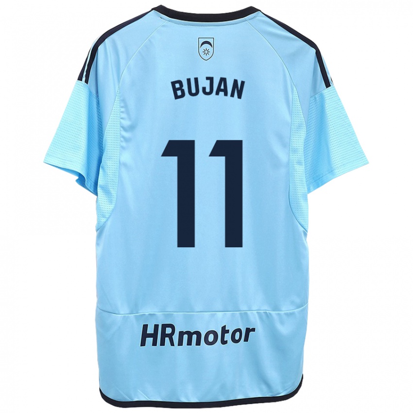 Mænd Unai Buján #11 Blå Udebane Spillertrøjer 2023/24 Trøje T-Shirt