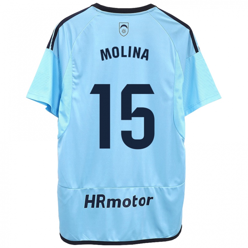 Mænd Guillem Molina #15 Blå Udebane Spillertrøjer 2023/24 Trøje T-Shirt