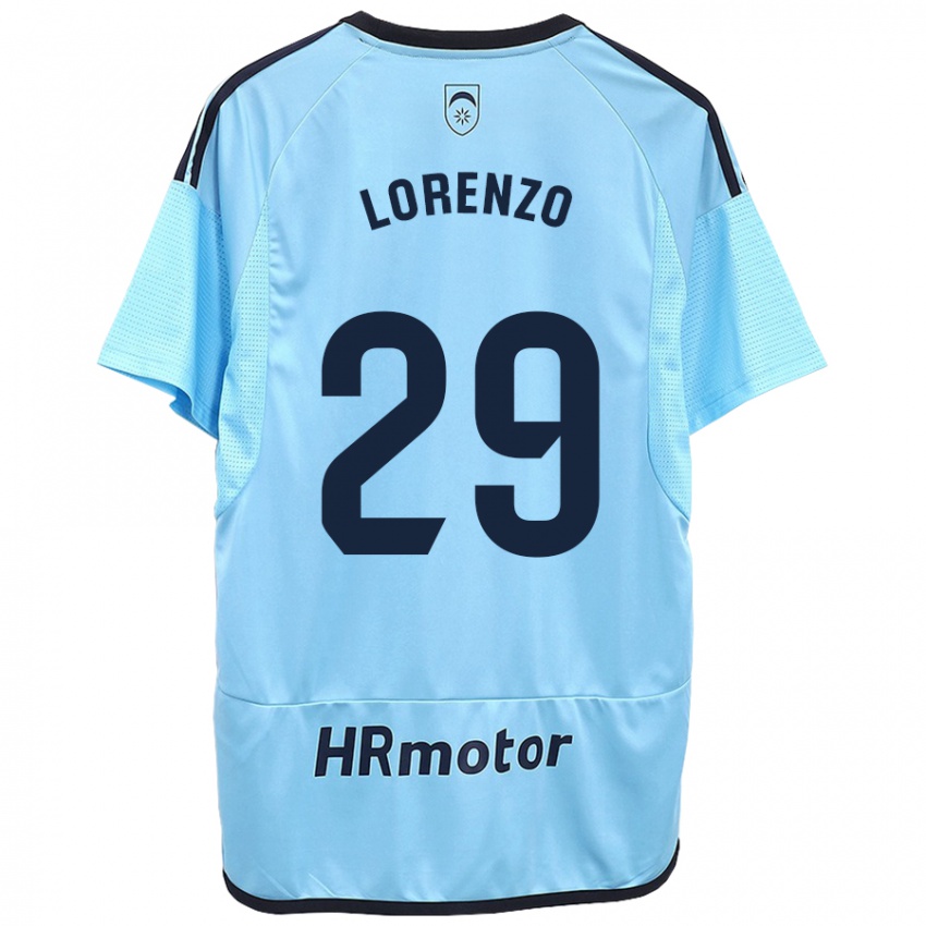 Mænd Nowend Lorenzo #29 Blå Udebane Spillertrøjer 2023/24 Trøje T-Shirt