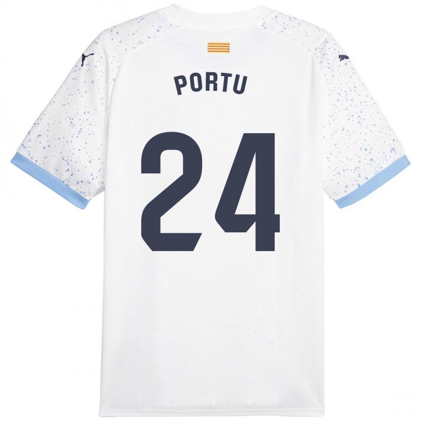 Mænd Portu #24 Hvid Udebane Spillertrøjer 2023/24 Trøje T-Shirt