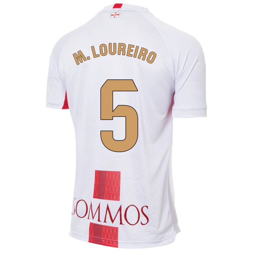 Mænd Miguel Loureiro #5 Hvid Udebane Spillertrøjer 2023/24 Trøje T-Shirt