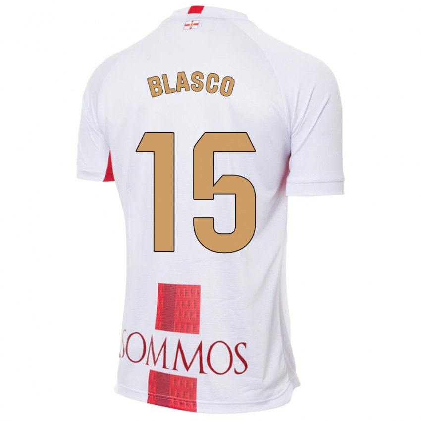 Mænd Jeremy Blasco #15 Hvid Udebane Spillertrøjer 2023/24 Trøje T-Shirt