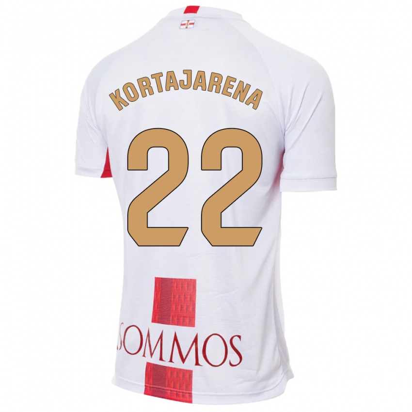 Mænd Iker Kortajarena #22 Hvid Udebane Spillertrøjer 2023/24 Trøje T-Shirt