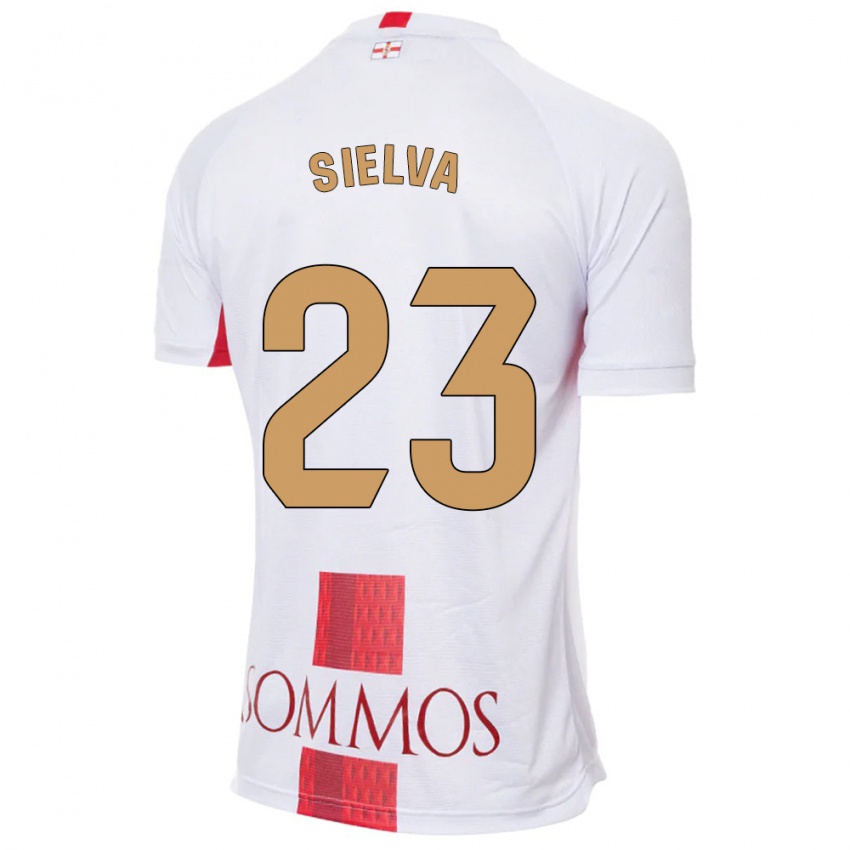 Mænd Óscar Sielva #23 Hvid Udebane Spillertrøjer 2023/24 Trøje T-Shirt