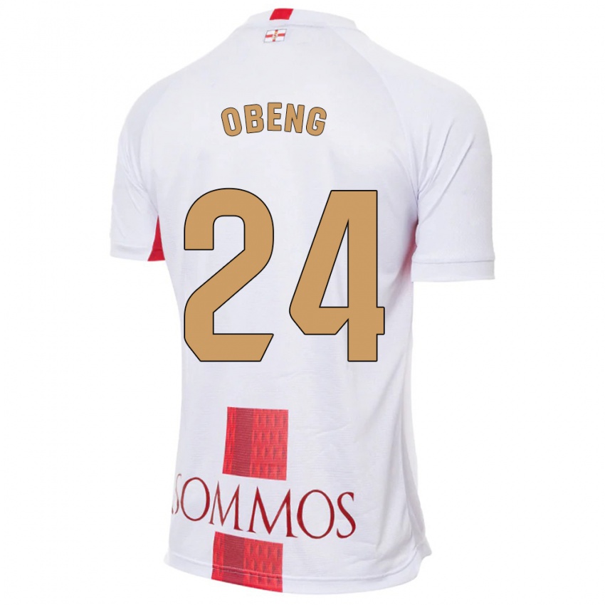 Mænd Samuel Obeng #24 Hvid Udebane Spillertrøjer 2023/24 Trøje T-Shirt