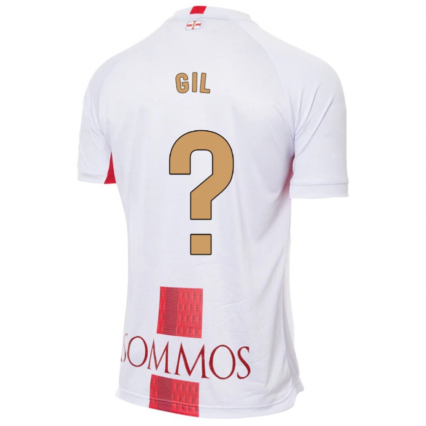 Mænd Iker Gil #0 Hvid Udebane Spillertrøjer 2023/24 Trøje T-Shirt