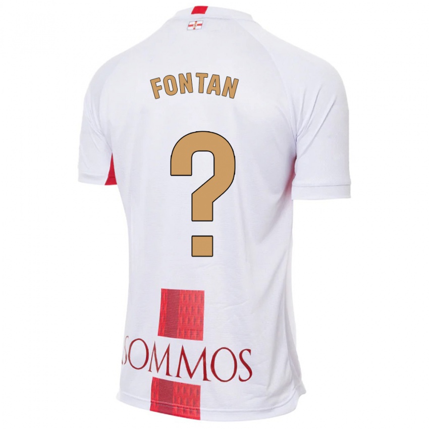 Mænd Nico Fontán #0 Hvid Udebane Spillertrøjer 2023/24 Trøje T-Shirt
