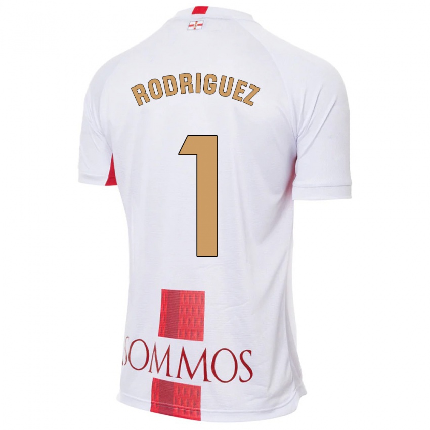 Mænd Nuria Rodríguez #1 Hvid Udebane Spillertrøjer 2023/24 Trøje T-Shirt