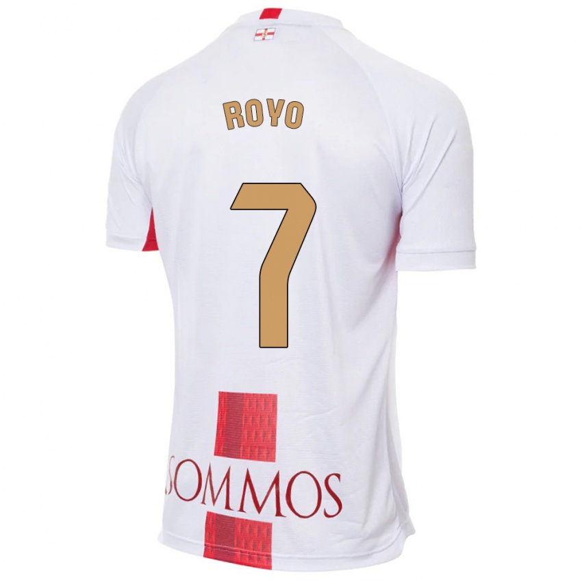 Mænd Laura Royo #7 Hvid Udebane Spillertrøjer 2023/24 Trøje T-Shirt
