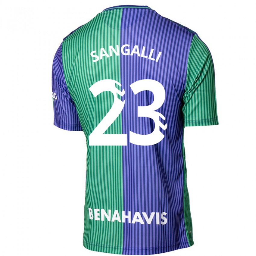 Mænd Luca Sangalli #23 Grøn Blå Udebane Spillertrøjer 2023/24 Trøje T-Shirt