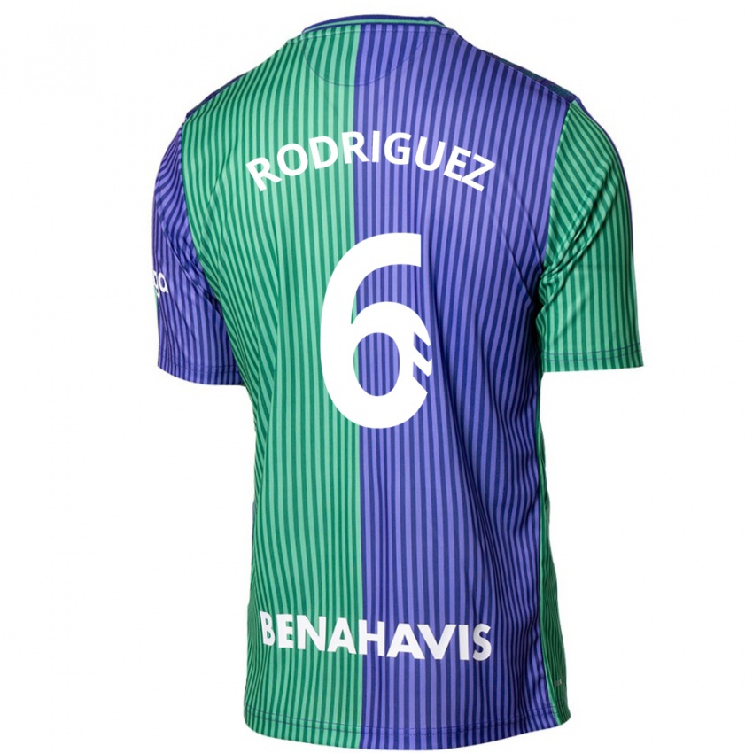 Mænd Rafa Rodríguez #6 Grøn Blå Udebane Spillertrøjer 2023/24 Trøje T-Shirt