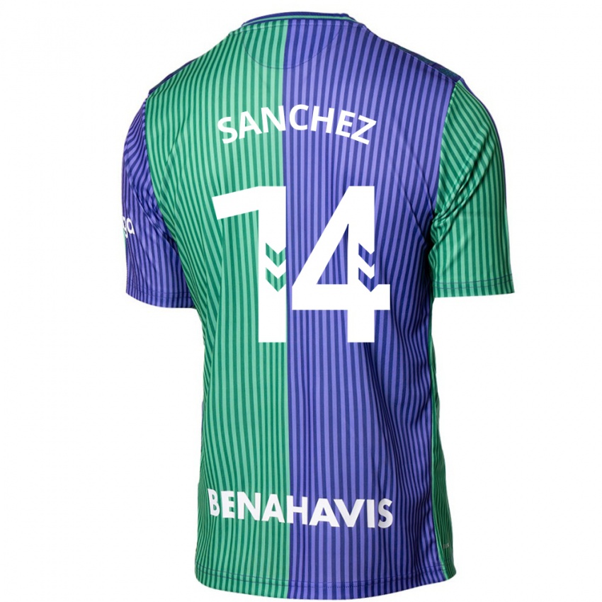 Mænd Rubén Sánchez #14 Grøn Blå Udebane Spillertrøjer 2023/24 Trøje T-Shirt