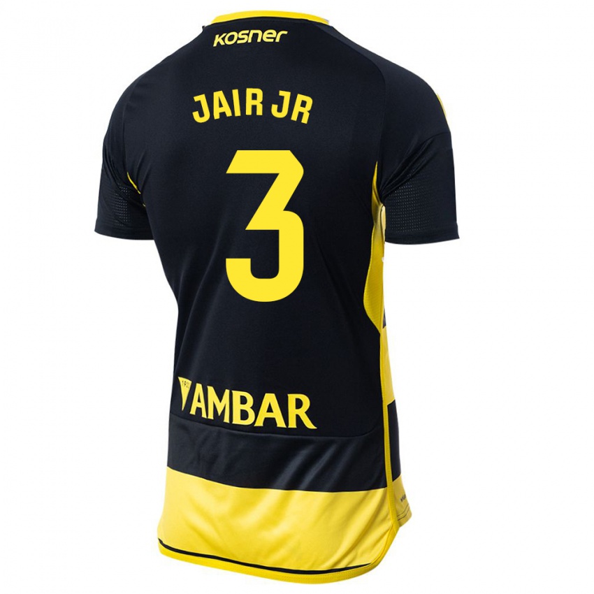 Mænd Jair Amador #3 Sort Gul Udebane Spillertrøjer 2023/24 Trøje T-Shirt