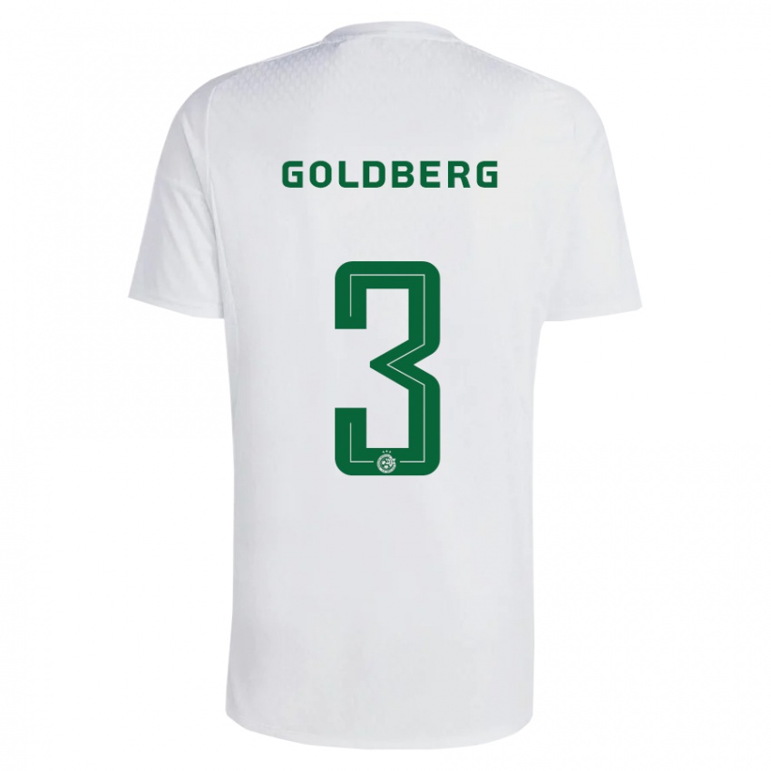 Mænd Shon Goldberg #3 Grøn Blå Udebane Spillertrøjer 2023/24 Trøje T-Shirt