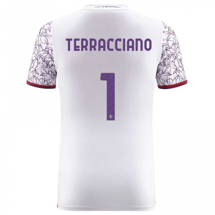 Mænd Pietro Terracciano #1 Hvid Udebane Spillertrøjer 2023/24 Trøje T-Shirt