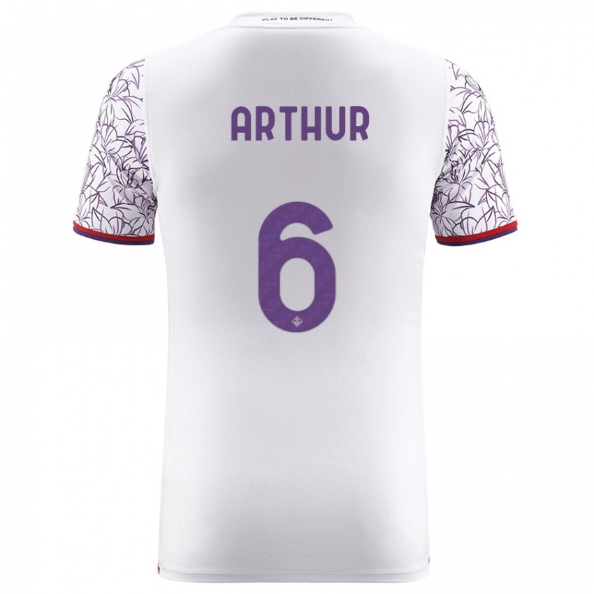 Mænd Arthur Melo #6 Hvid Udebane Spillertrøjer 2023/24 Trøje T-Shirt