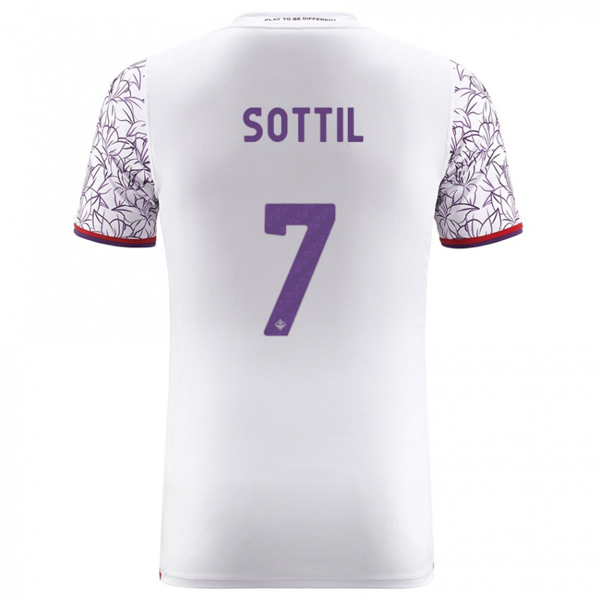 Mænd Riccardo Sottil #7 Hvid Udebane Spillertrøjer 2023/24 Trøje T-Shirt