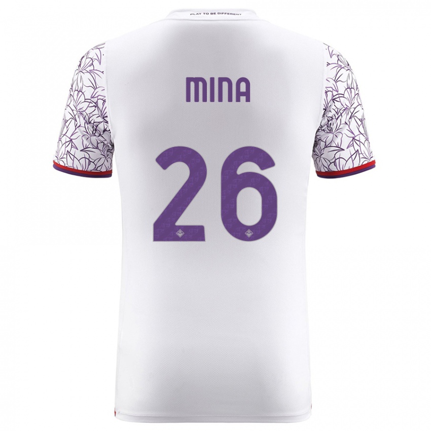 Mænd Yerry Mina #26 Hvid Udebane Spillertrøjer 2023/24 Trøje T-Shirt