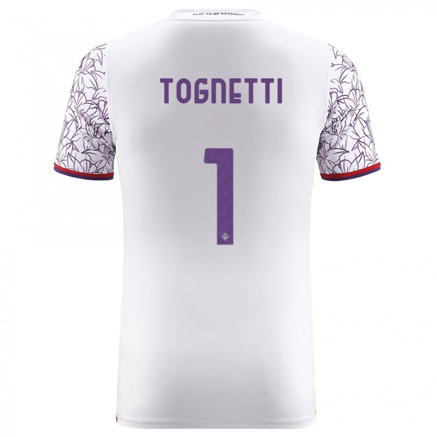 Mænd Laerte Tognetti #1 Hvid Udebane Spillertrøjer 2023/24 Trøje T-Shirt