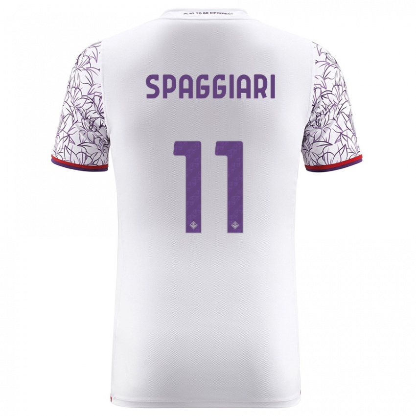 Mænd Riccardo Spaggiari #11 Hvid Udebane Spillertrøjer 2023/24 Trøje T-Shirt