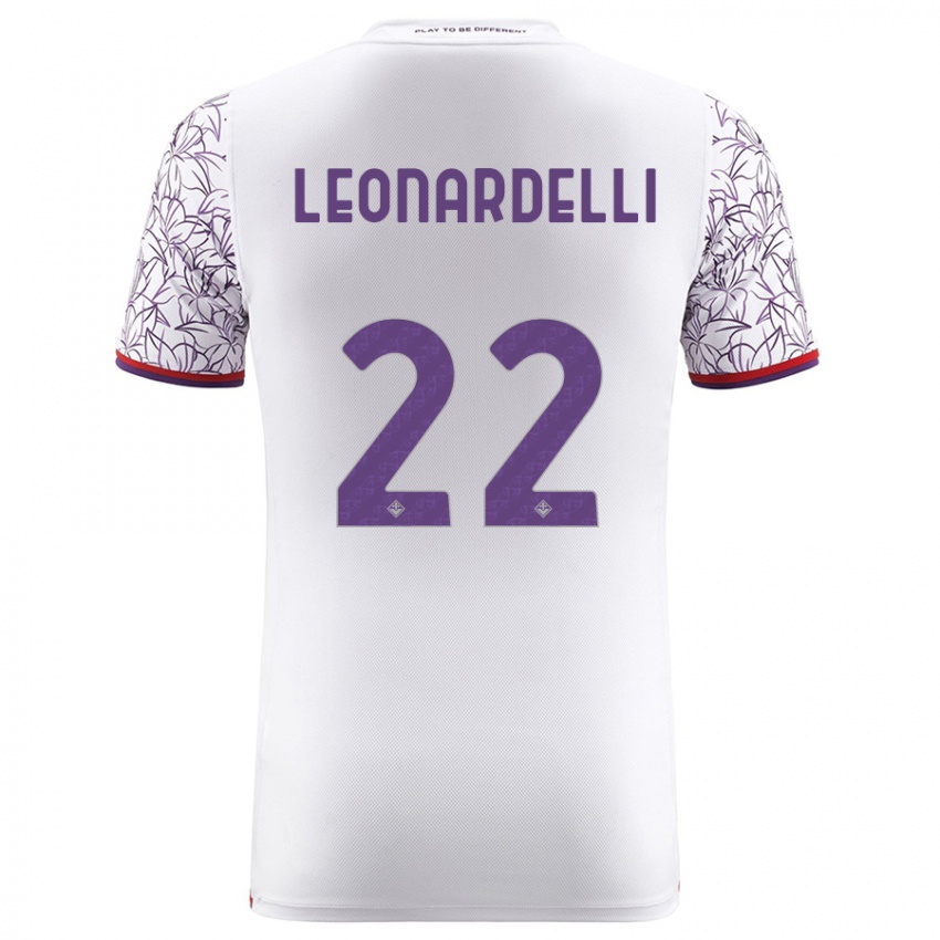 Mænd Pietro Leonardelli #22 Hvid Udebane Spillertrøjer 2023/24 Trøje T-Shirt