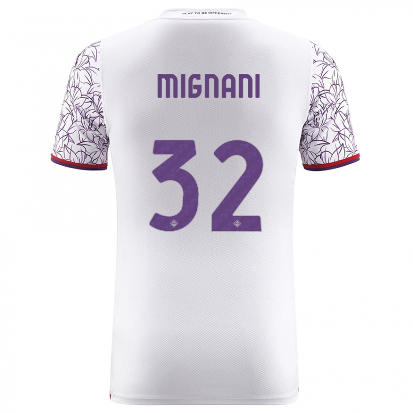 Mænd Carlo Mignani #32 Hvid Udebane Spillertrøjer 2023/24 Trøje T-Shirt