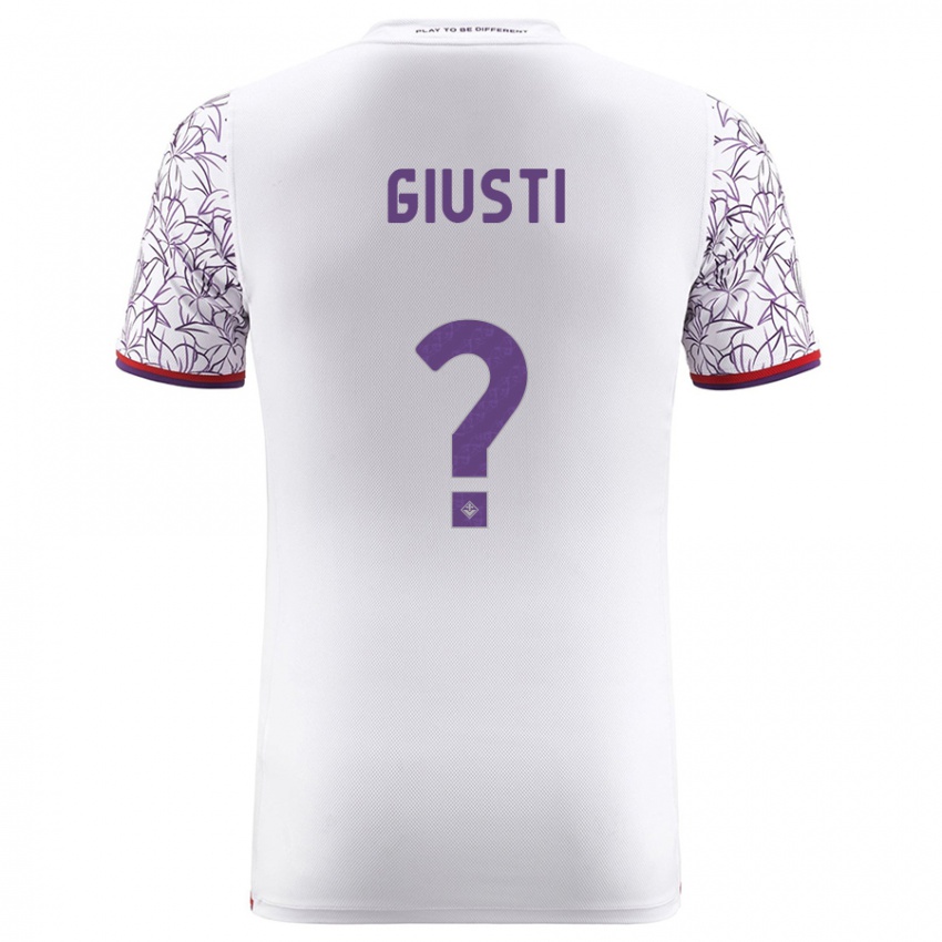 Mænd Edoardo Giusti #0 Hvid Udebane Spillertrøjer 2023/24 Trøje T-Shirt