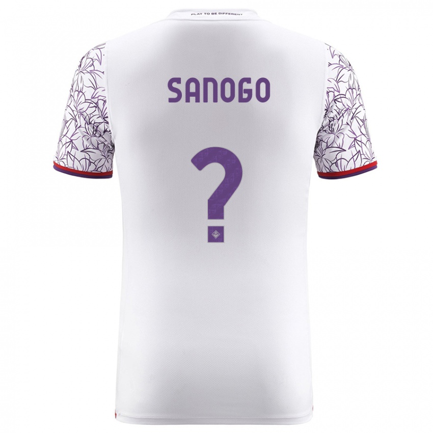 Mænd Bassidy Sanogo #0 Hvid Udebane Spillertrøjer 2023/24 Trøje T-Shirt