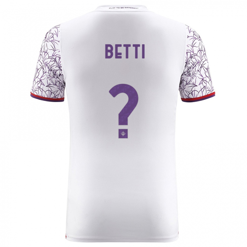Mænd Tiziano Betti #0 Hvid Udebane Spillertrøjer 2023/24 Trøje T-Shirt