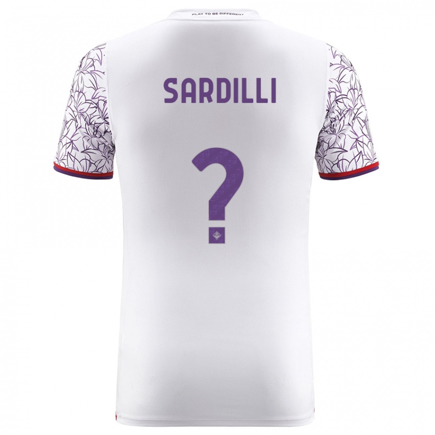 Mænd Davide Sardilli #0 Hvid Udebane Spillertrøjer 2023/24 Trøje T-Shirt