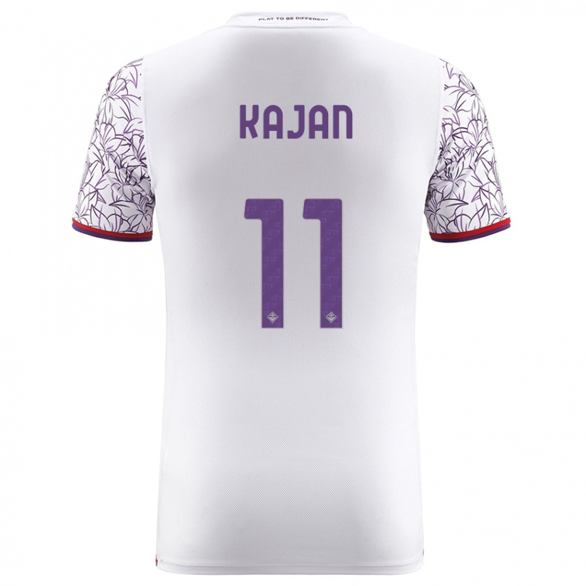 Mænd Zsanett Kaján #11 Hvid Udebane Spillertrøjer 2023/24 Trøje T-Shirt