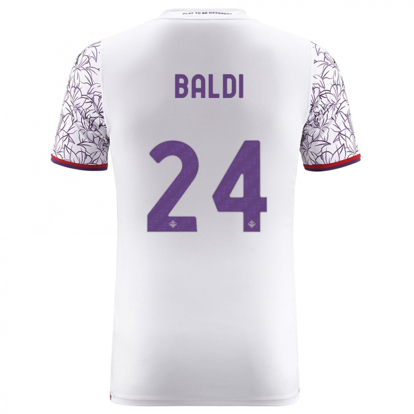 Mænd Rachele Baldi #24 Hvid Udebane Spillertrøjer 2023/24 Trøje T-Shirt